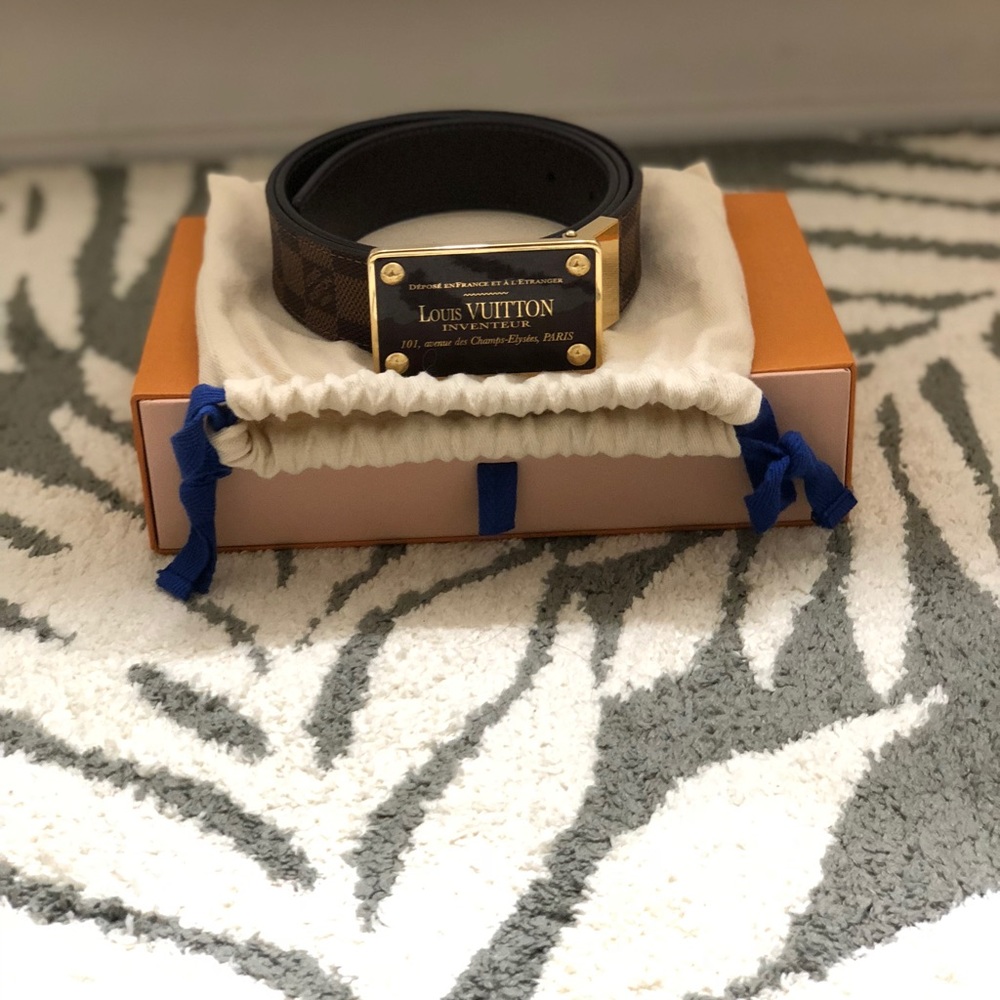 Authentic Louis Vuitton Inventeur 35mm Damier belt